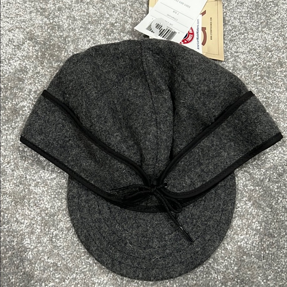 NWT Stormy Kromer Cap; size 7 5/8 in charcoal